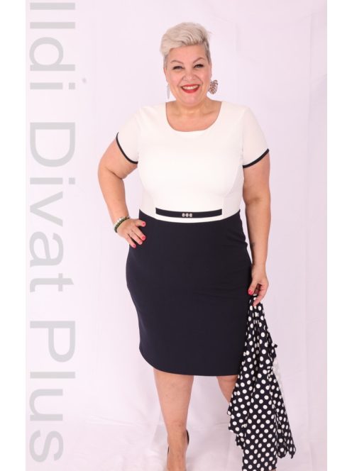 Zita Kék-Fehér Pöttyös Ruha+ Blézer