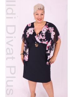 Zita Kék-Púder Virágos Elvira Ruha