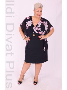 Zita Kék-Púder Virágos Elvira Ruha