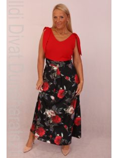 Zita Piros-Virágos Maxi Ruha