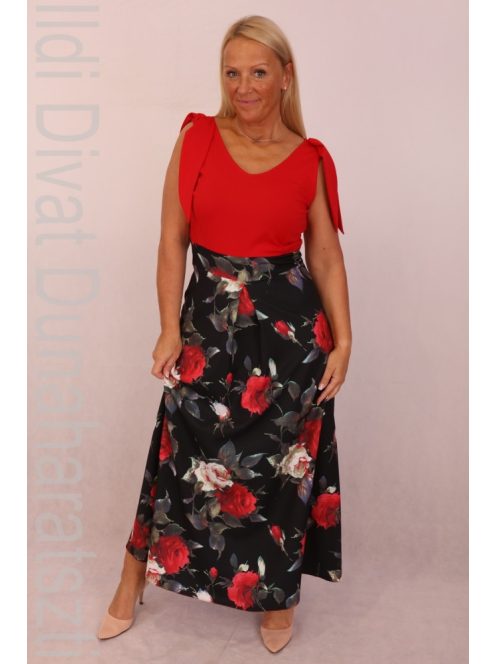 Zita Piros-Virágos Maxi Ruha