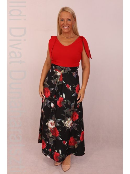 Zita Piros-Virágos Maxi Ruha