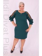 Zita Smaragd-Zöld Fodros Ruha