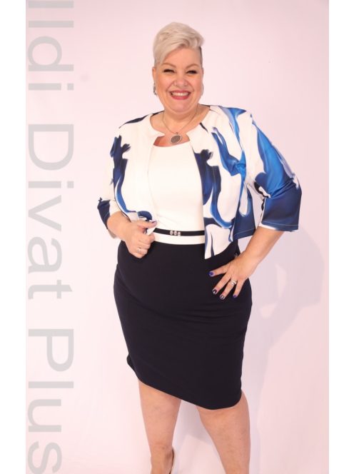 Zita Kék-Fehér Mintás Komplé