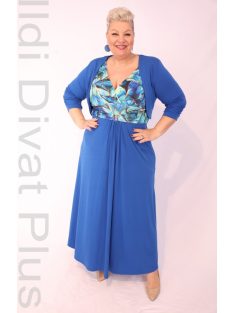 Zita Királykék-Menta Mintás Maxi Ruha