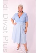 Zita Kék-Púder Virágos Elvira Ruha