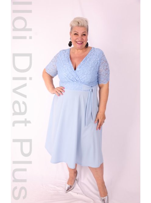 Zita Kék-Púder Virágos Elvira Ruha