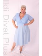 Zita Kék-Púder Virágos Elvira Ruha