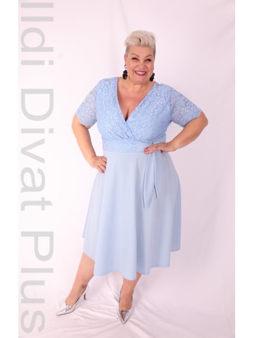Zita Kék-Púder Virágos Elvira Ruha