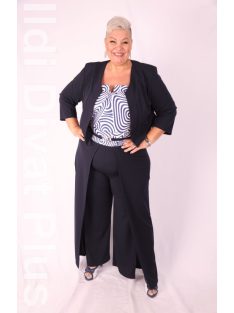 Zita Kék-Fehér Mintás Overál+ Boleró