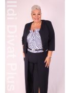 Zita Kék-Fehér Mintás Overál+ Boleró