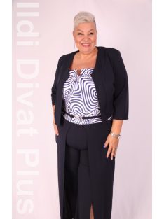 Zita Kék-Fehér Mintás Overál+ Boleró