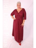 Zita Bordó Csillogós Maxi Ruha