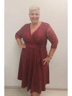 Zita Sötétkék Csipkés 3/4 Ujjú Ruha