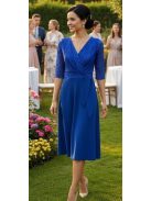 Zita Királykék Csipkés 3/4 Ujjú Ruha