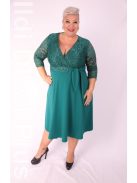 Zita Smaragd Csipkés 3/4 Ujjú Ruha