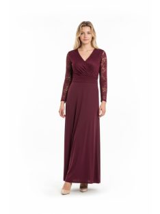 Zita Bordó-Csipkés Maxi Ruha