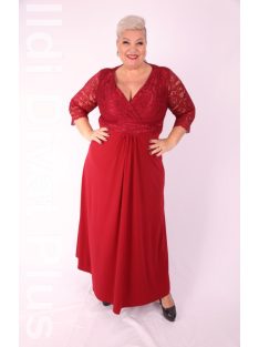 Zita Bordó-Csipkés Maxi Ruha