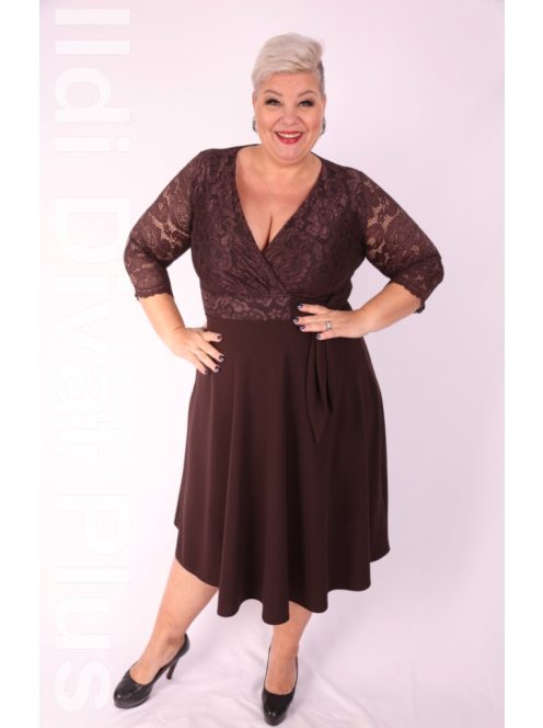 Zita Barna Csipkés 3/4 Ujjú Ruha