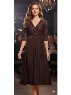 Zita Barna Csipkés 3/4 Ujjú Ruha