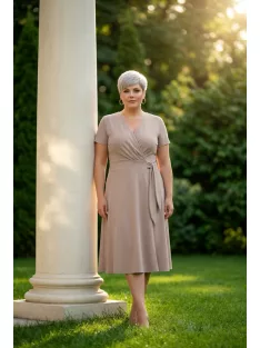 Zita Beige A Vonalú Ruha