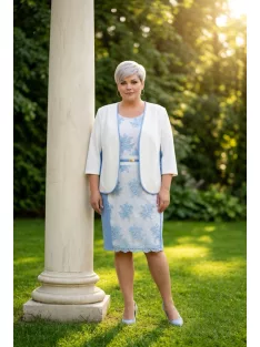 Zita Ekrü-Babakék Csipkés Komplé