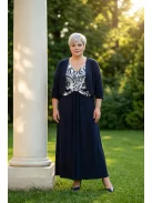 Zita Sötétkék-Beige Maxi Ruha+ Boleró