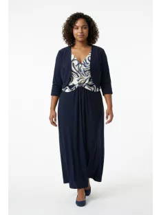 Zita Sötétkék-Beige Maxi Ruha+ Boleró