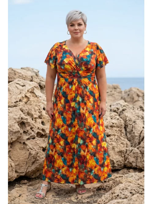 Zita Narancs Mintás Lepke Ujjú Ruha