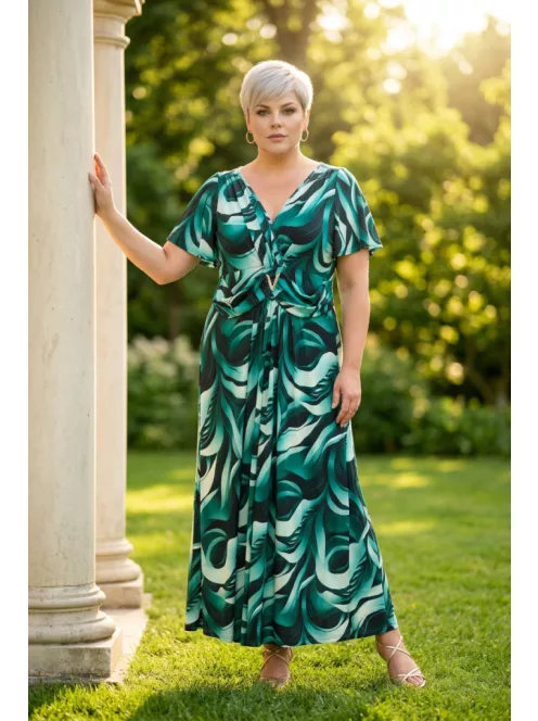 Zita Zöld-Mintás Verona Maxi Ruha