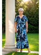 Zita Kék-Mintás Verona Maxi Ruha