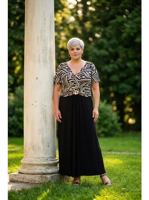 Zita Fekete-Fehér Limana Maxi Ruha