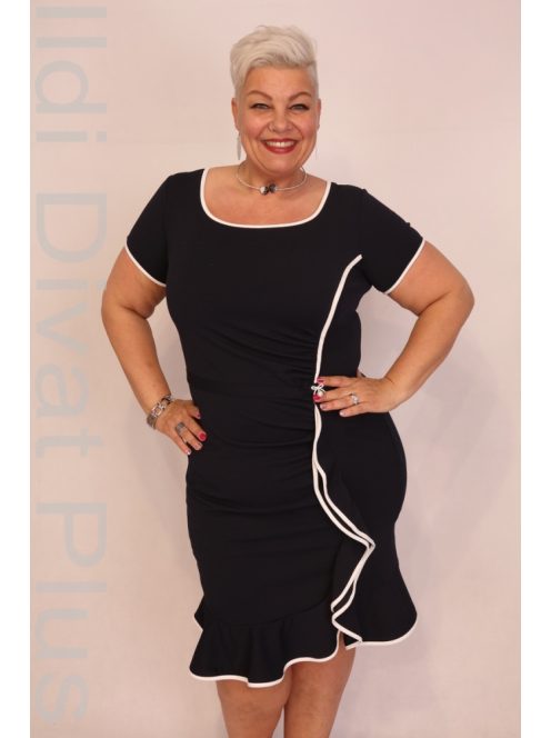 Zita Kék-Fehér Fodros Ruha