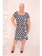 Zita Kék-Fehér Nagy Pöttyös Hullám Ruha